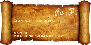 Csonka Petrónia névjegykártya